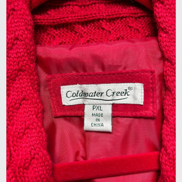 Coldwater Creek RED leather jacket – XL Petite - Picture 3 of 5